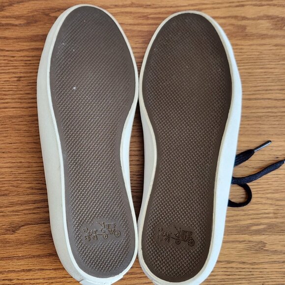 COACH WONEN'S BLACK AND GREY LOGO CANVAS LACE UP  KEDS SIZE 8B LIKE NEW - Picture 8 of 8